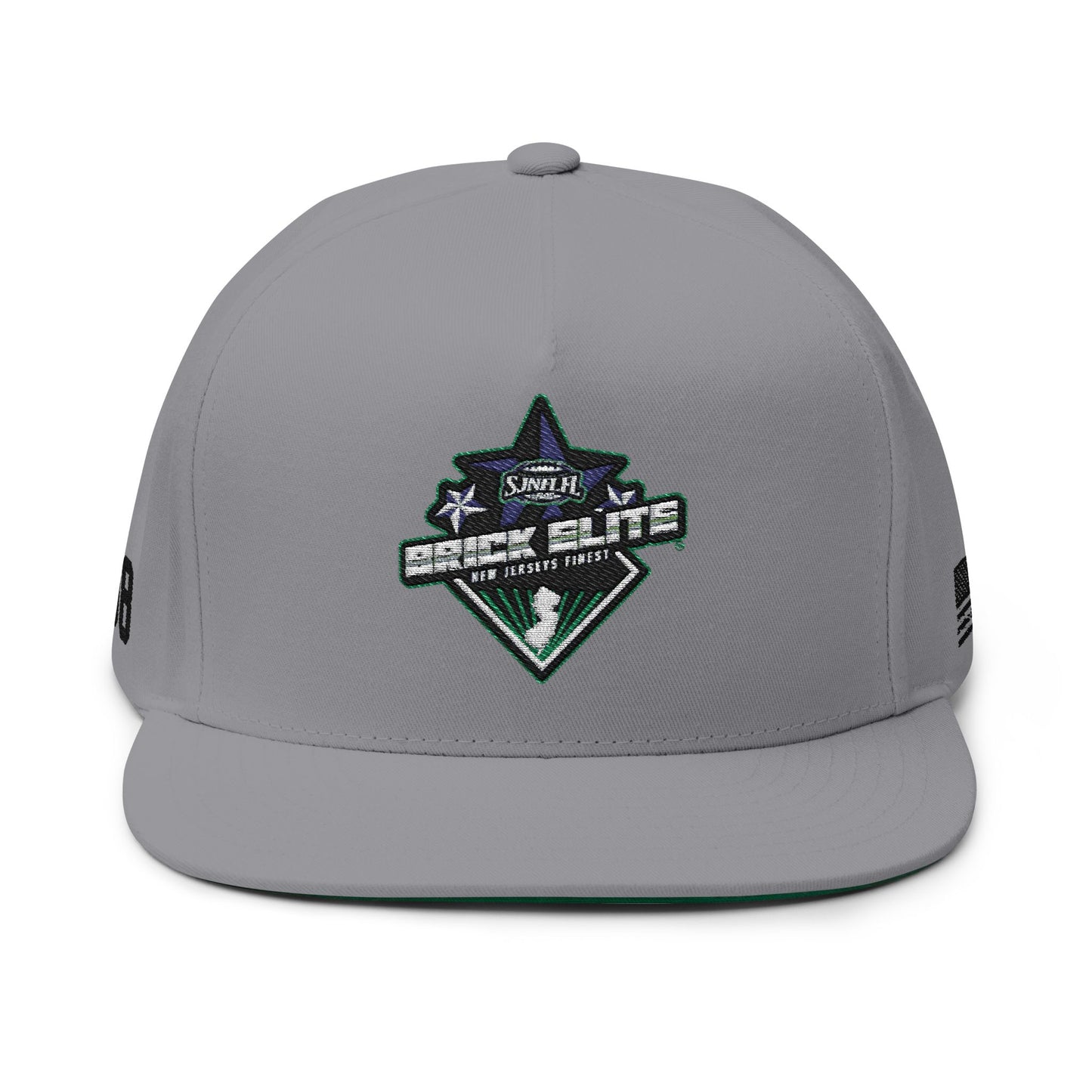 Brick Elite Flag Football Embroidered Flat Bill Cap