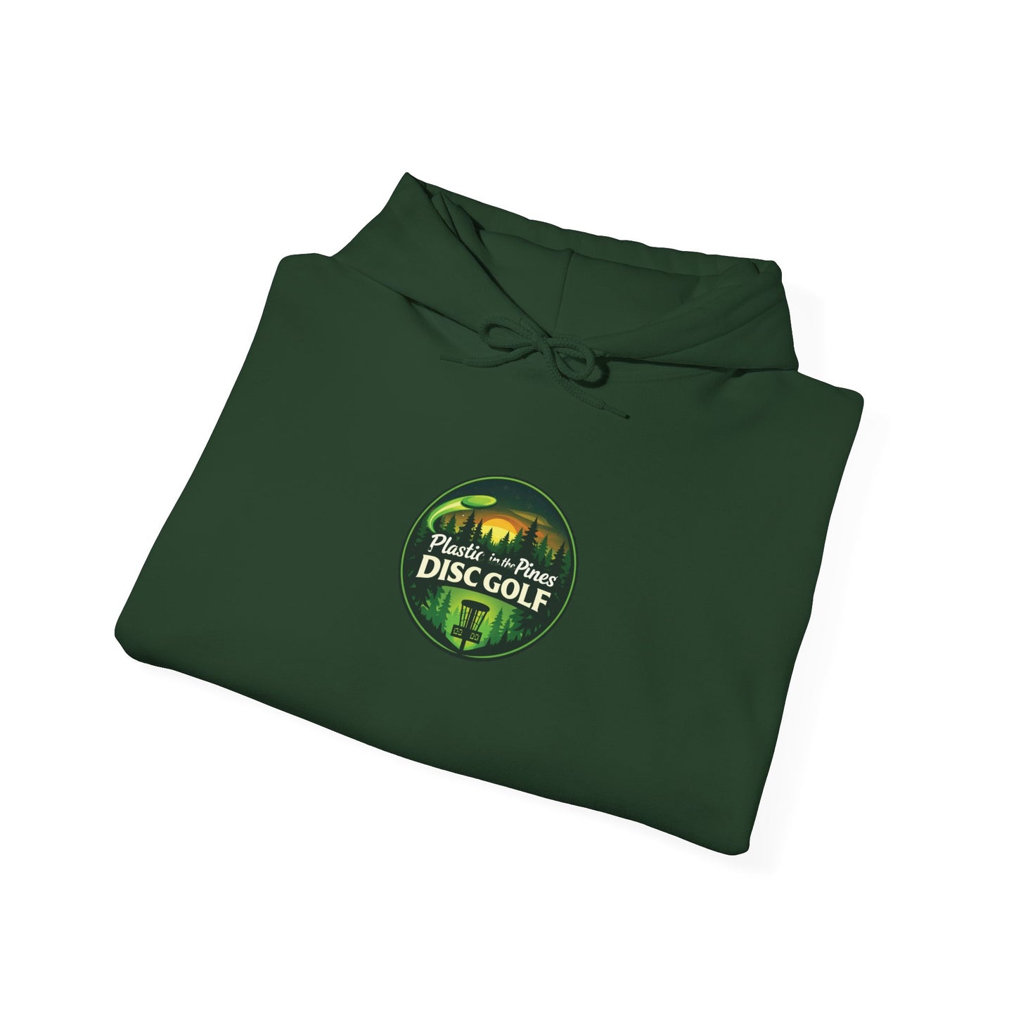 Disc Golf Hoodie – “Huckin’ Plastic Smokin’ Trees” Forest Disc Golf Pullover