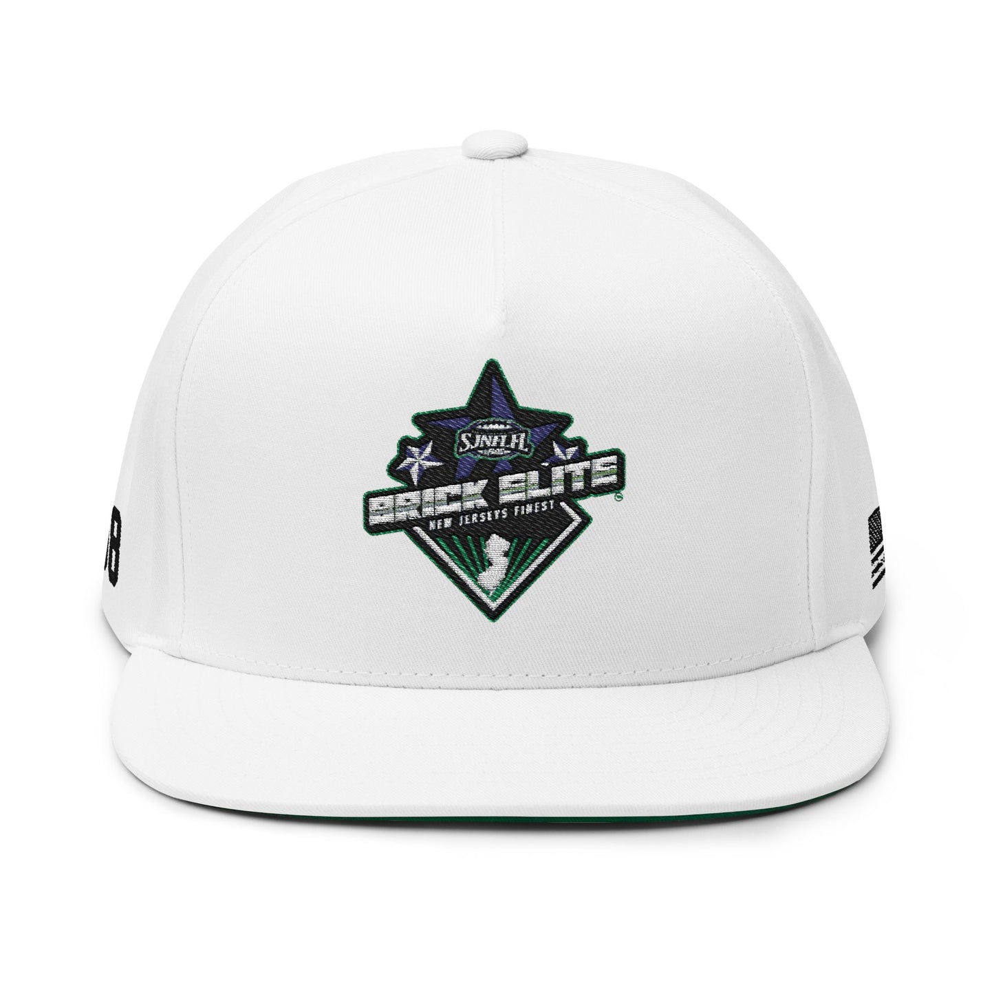Brick Elite Flag Football Embroidered Flat Bill Cap