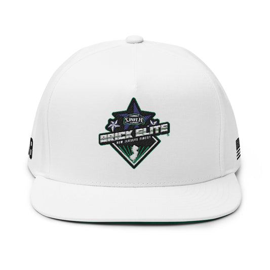 Brick Elite Flag Football Embroidered Flat Bill Cap