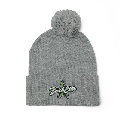 Brick Elite Flag Football Embroidered Pom-Pom Knit Cap