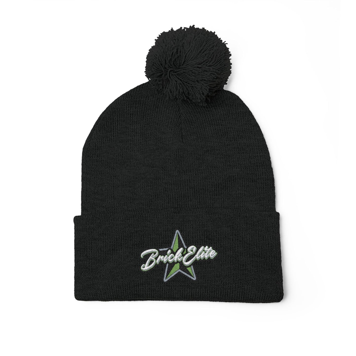 Brick Elite Flag Football Embroidered Pom-Pom Knit Cap