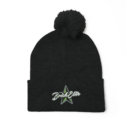 Brick Elite Flag Football Embroidered Pom-Pom Knit Cap