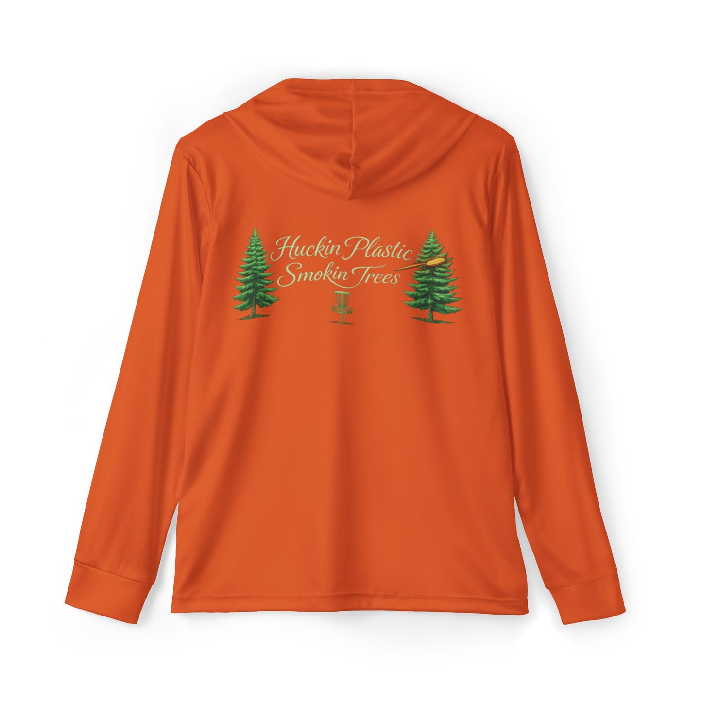 Disc Golf Hoodie — "Huckin' Plastic, Smokin' Trees" Men’s Warmup Pullover