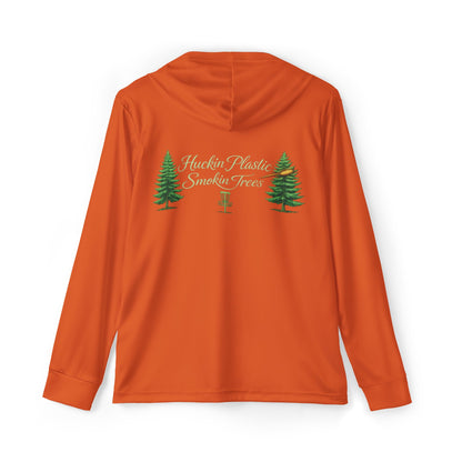 Disc Golf Hoodie — "Huckin' Plastic, Smokin' Trees" Men’s Warmup Pullover