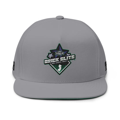 Brick Elite Flag Football Embroidered Flat Bill Cap