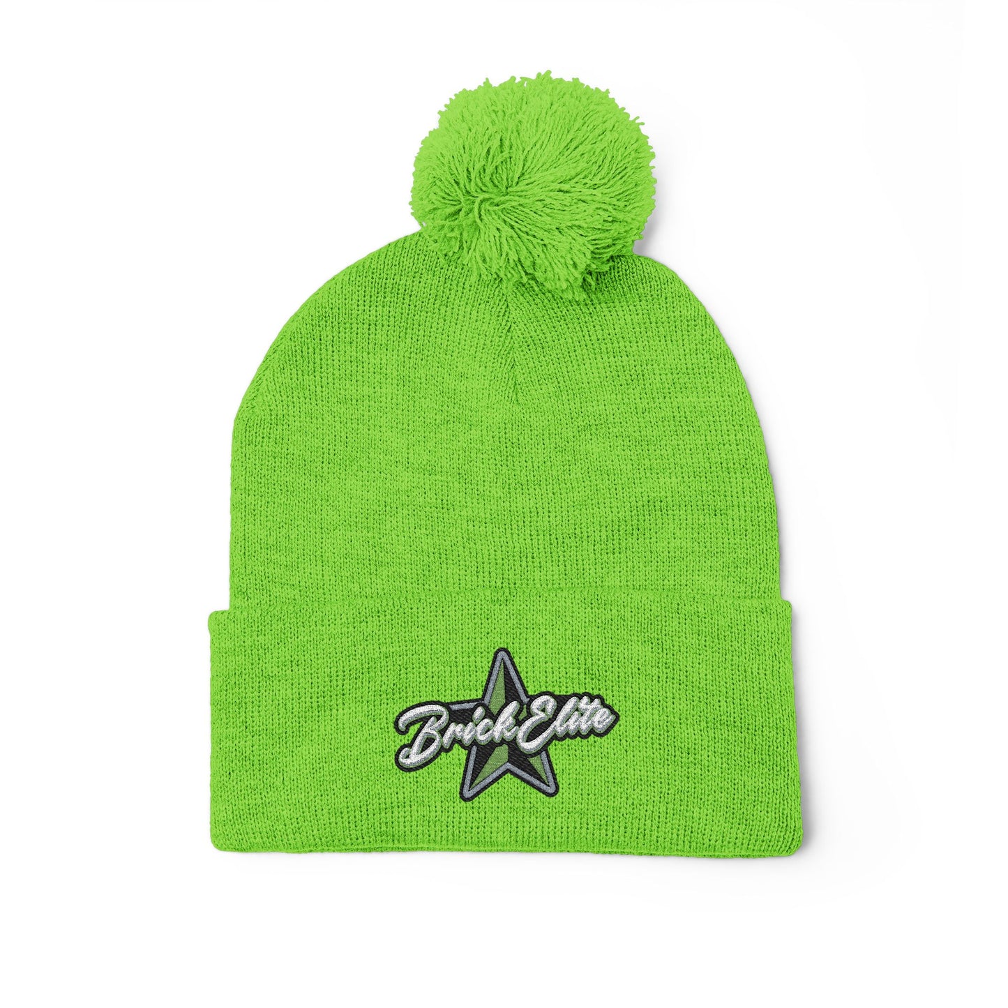 Brick Elite Flag Football Embroidered Pom-Pom Knit Cap