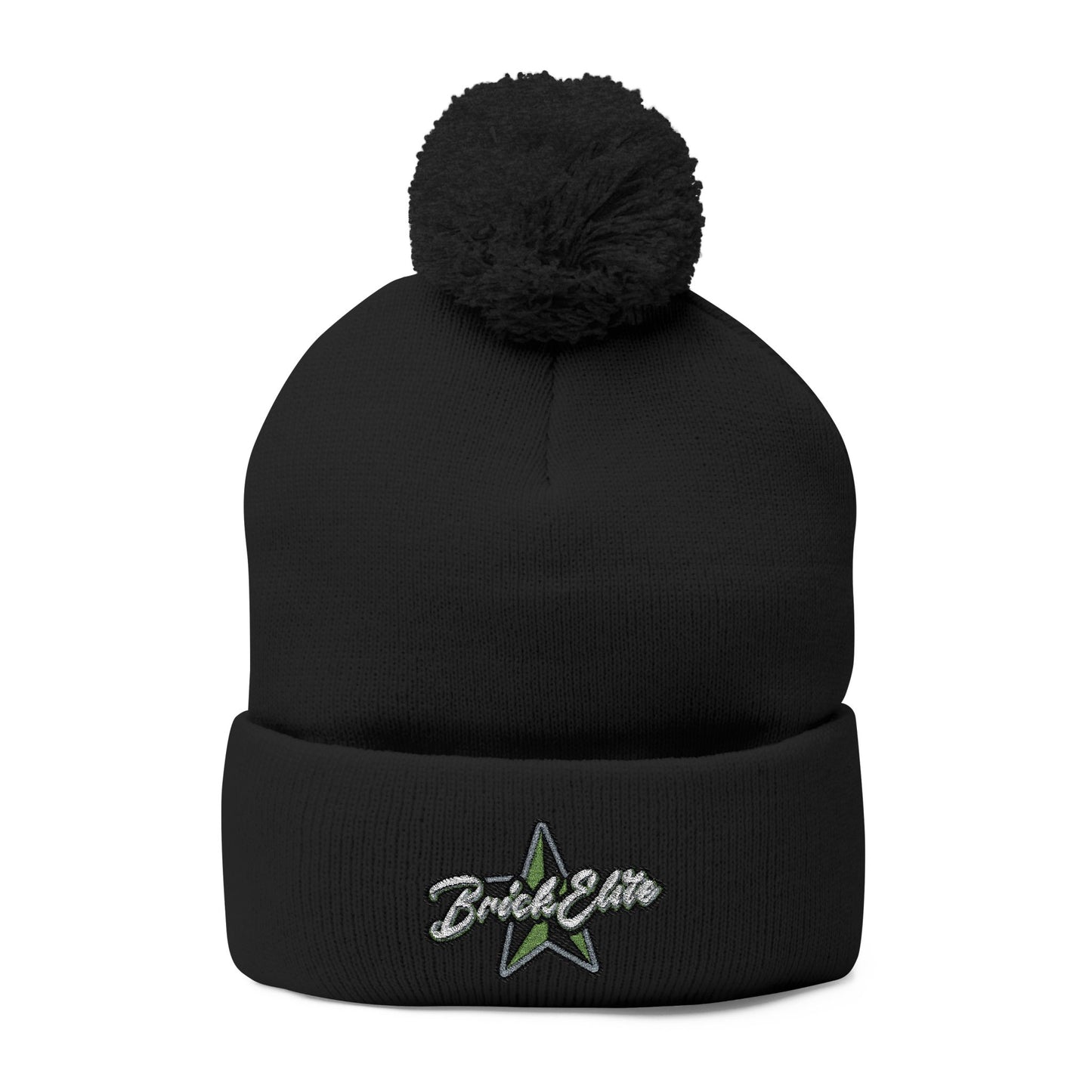 Brick Elite Flag Football Embroidered Pom-Pom Knit Cap