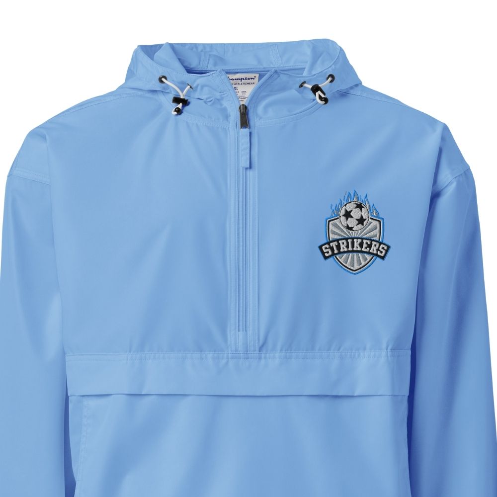 Strikers Soccer Embroidered Champion Packable Jacket