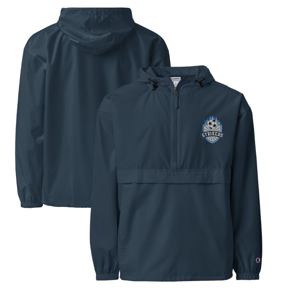 Strikers Soccer Embroidered Champion Packable Jacket